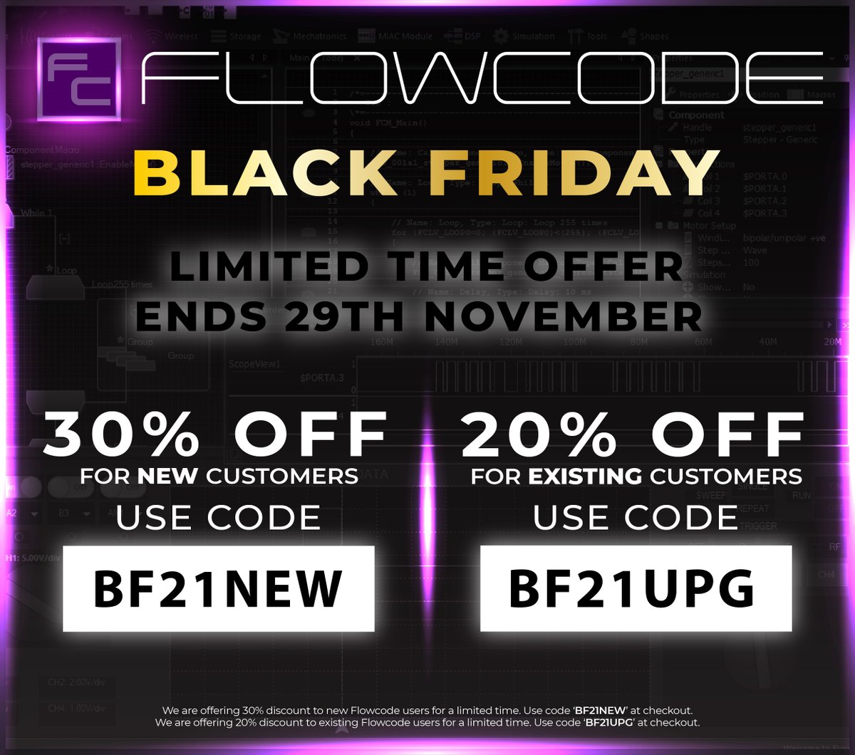 MatrixFlowcode's tweet image. Flowcode BLACK FRIDAY Deal for new and upgrading users. See image for more details.

Biggest 2021 discount.

flowcode.co.uk/buy/?