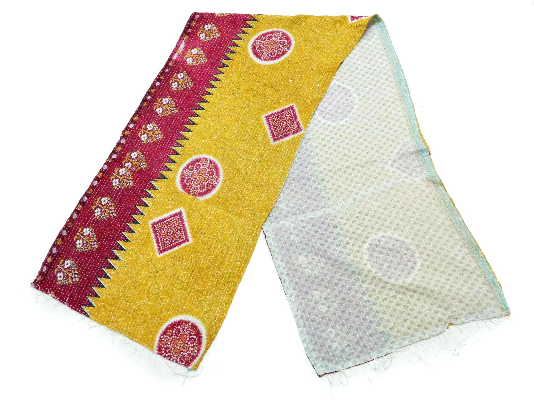 Indian Cotton Vintage Handmade Kantha Scarf Sari Shawl Scarves Stole Neck Wrap SJ45