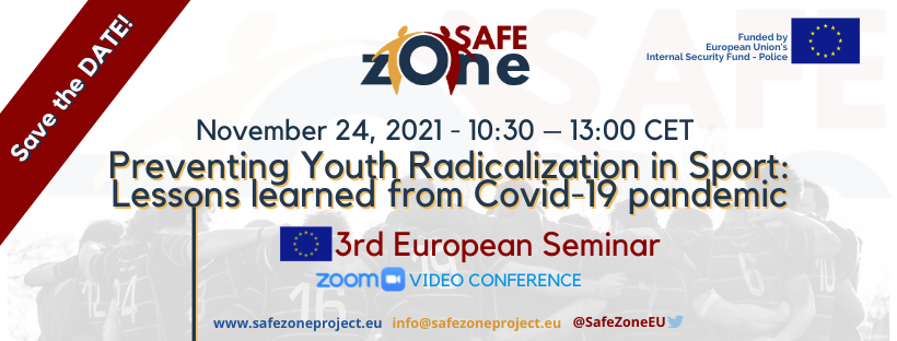 SafeZoneEU's tweet photo. 24 novembre alle ore 10.30 3° Seminario Europeo nell'ambito del progetto #SAFEZONE, per condividere pratiche e metodi finalizzati alla prevenzione e al contrasto della #radicalizzazione tra i giovani.
@EU_Commission @EU_Social
 
👉Per iscrizioni: https://t.co/RryCtmKv9I https://t.co/mNPuz5nfP5