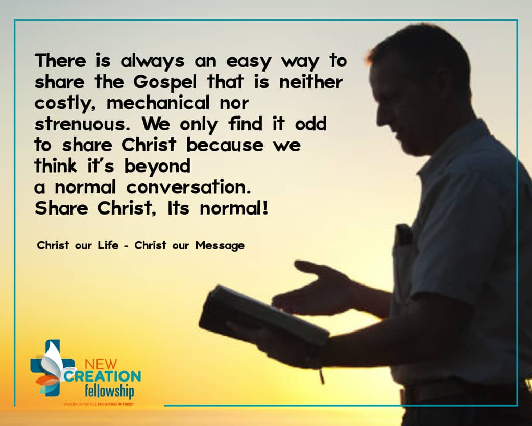 PastoED's tweet photo. It's normal. Normalize it. Share Jesus in your spaces https://t.co/0hepGglY1r