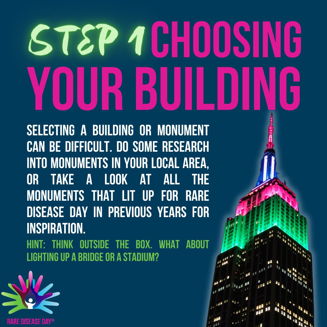rarediseaseday's tweet photo. Join the Global Chain of Lights for Rare Disease Day!
Learn how you can light up a building in your area by downloading our building illuminations toolkit: https://t.co/9lJyGYDdkv
#LightUpForRare #RareDiseaseDay https://t.co/zLb3p9z3SA