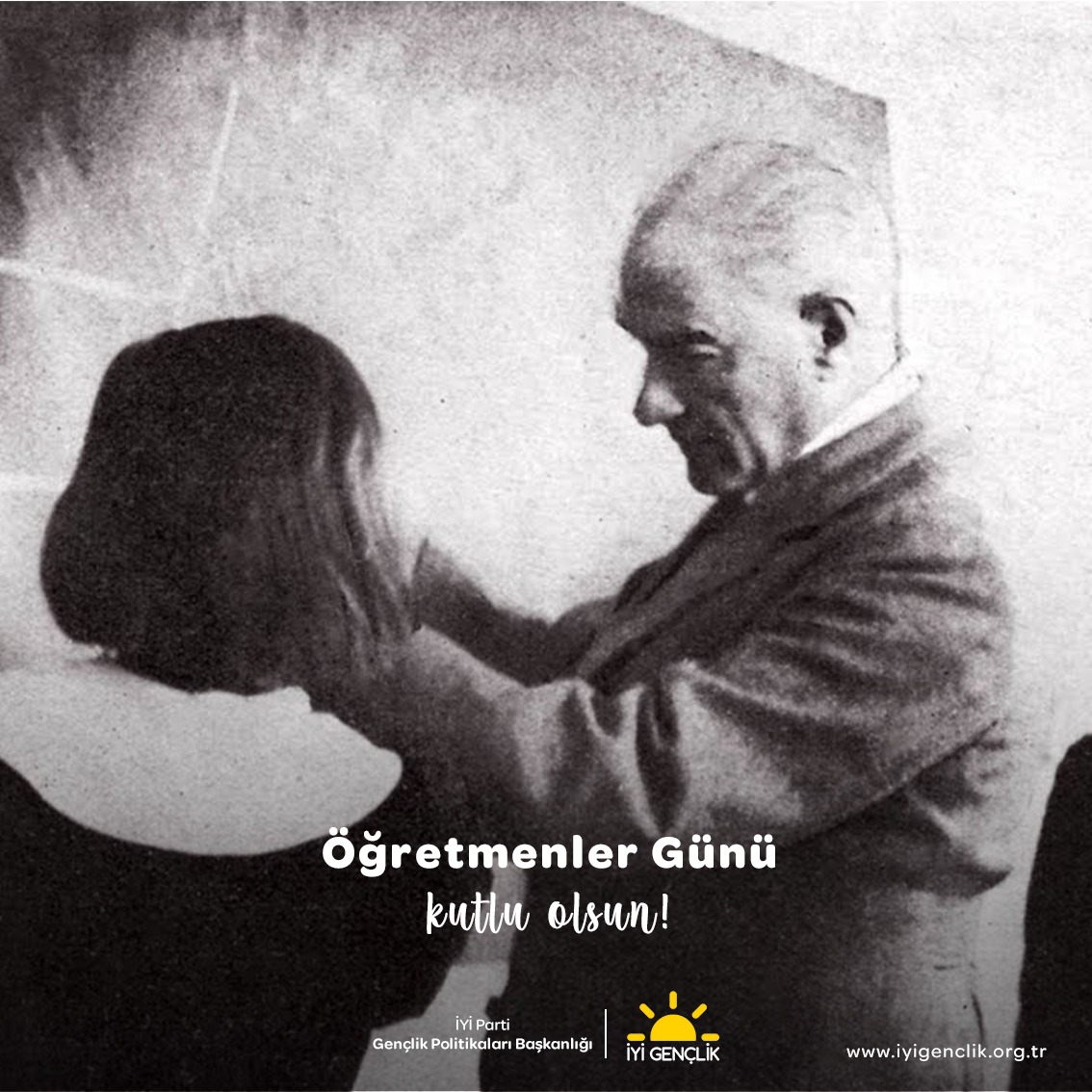 "Öğretmenler! Cumhuriyet, fikren, ilmen, fennen, bedenen kuvvetli ve yüksek seciyeli muhafızlar ister. Yeni nesli bu nitelik ve kabiliyette yetiştirmek sizin elinizdedir." 
Dünyanın en kıymetli, zor vazifesini üstlenen cefakar öğretmenlerimizin #ÖğretmenlerGünü 'nü kutlarız.
