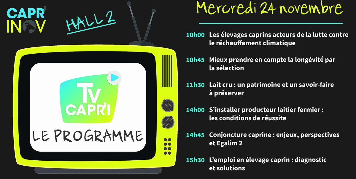 EleveursChevres's tweet photo. Retrouvez toutes les conférences #CapriTV ici! https://t.co/XQeebTqktI