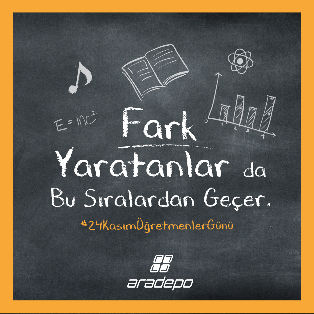 Öncelikle Başöğretmenimiz Mustafa Kemal Atatürk olmak üzere, #FarkYaratanTürkler'i yetiştiren tüm öğretmenlerimizin  24 Kasım Öğretmenler Gününü kutlarız. #Aradepo