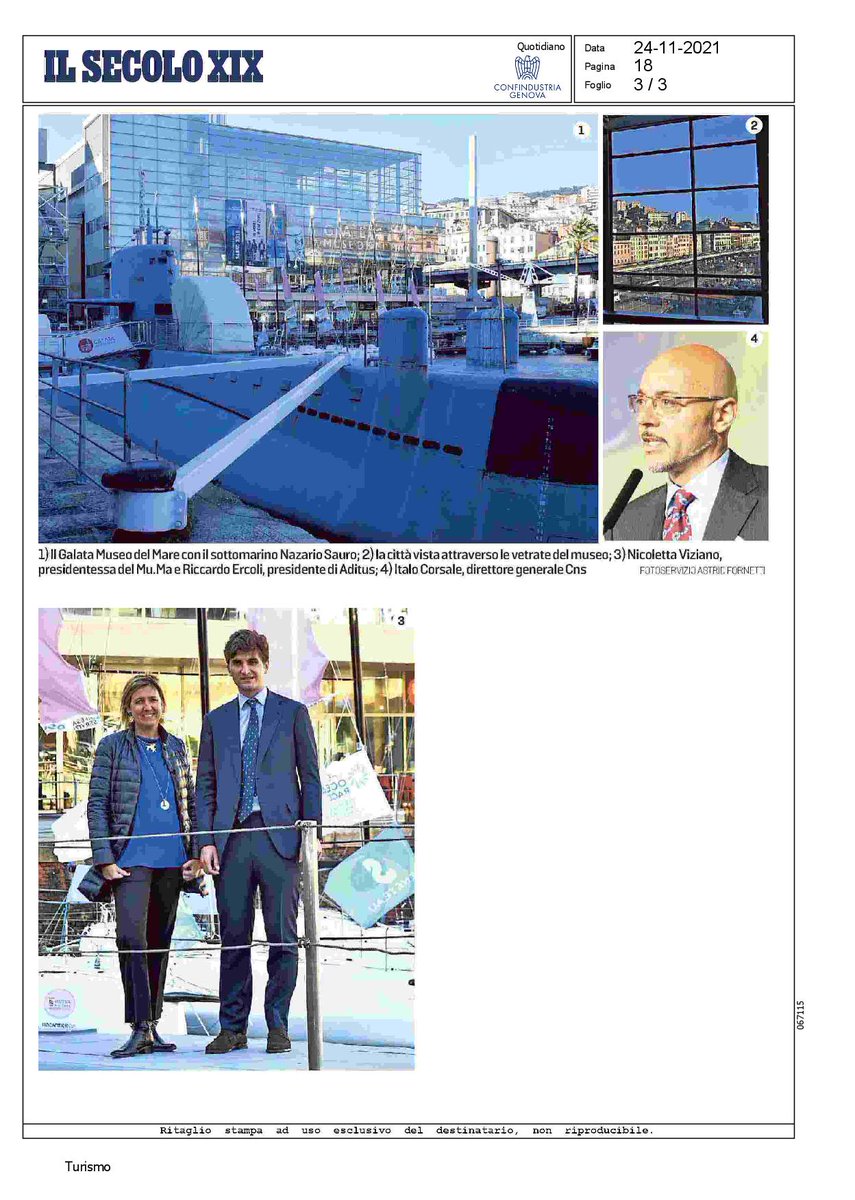 Confindustria Genova (@confindustriage) on Twitter photo La gestione del <a href="/GalataMuseoMare/">Galata Museo del Mare - Genova</a> passa a <a href="/CNSNotify/">CNS</a> e #Aditus, che puntano a un futuro sempre più esperienziale per il museo marittimo più grande del Mediterraneo e di cui <a href="/NViziano/">Nicoletta Viziano</a> è presidente. Parole chiave: #digitalizzazione, #inclusione, #innovazione, #sostenibilità. La gestione del <a href="/GalataMuseoMare/">Galata Museo del Mare - Genova</a> passa a <a href="/CNSNotify/">CNS</a> e #Aditus, che puntano a un futuro sempre più esperienziale per il museo marittimo più grande del Mediterraneo e di cui <a href="/NViziano/">Nicoletta Viziano</a> è presidente. Parole chiave: #digitalizzazione, #inclusione, #innovazione, #sostenibilità.