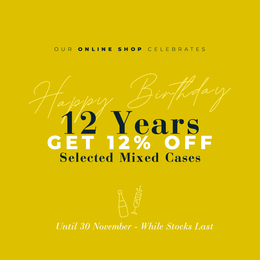 Time is marching on and we are delighted to celebrate our online shop's 12th birthday this November.

We're offering you 12% off of our specially curated Mixed and Taste Packs. Click on the link HERE to SHOP: bit.ly/32ifrgL 

#Shop