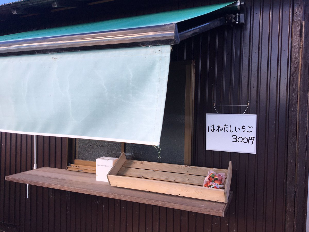 ViQooberry's tweet photo. いちごの直売、今年も始まりました！

お近くの方はどうぞ。はねだしなので、いつも1〜2パックしか並んでませんが… https://t.co/7FaLLs9BMm
