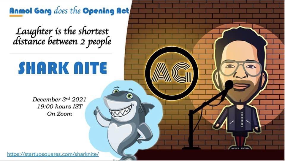 startupsquares's tweet photo. Opening Act by #AnmolGarg at #SharkNite on “Humours in Entrepreneurship”
https://t.co/Tttp9MbKE7
#startupsquares invites you to join in to be a part of this #GlobalEvent on 3rd December, 19:00 hours IST on-line
#10daystogo #ValidationEvent #people #startups #sharks https://t.co/1GHZrV3uGe