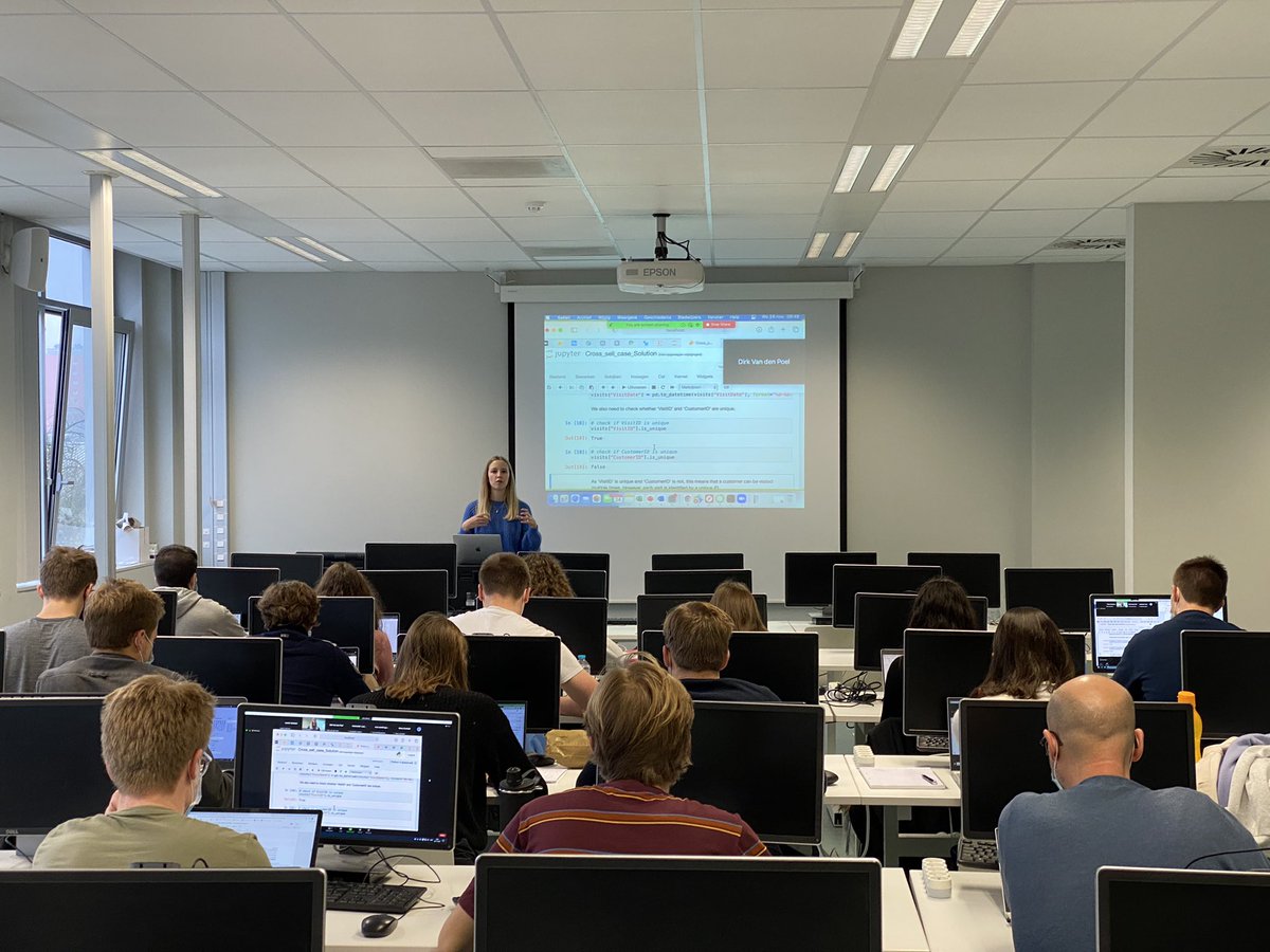 dirkvandenpoel's tweet photo. Today’s hybrid Zoom aCRM Session is on cross-sell modeling using #Python @pandas_dev #pandas @ProjectJupyter. #orms #PredictiveAnalytics #RecommenderSystems https://t.co/5jzvJrJp97 #DataScience #marketing #marketingmodels #CRM #Business https://t.co/SlDkyGJMVe