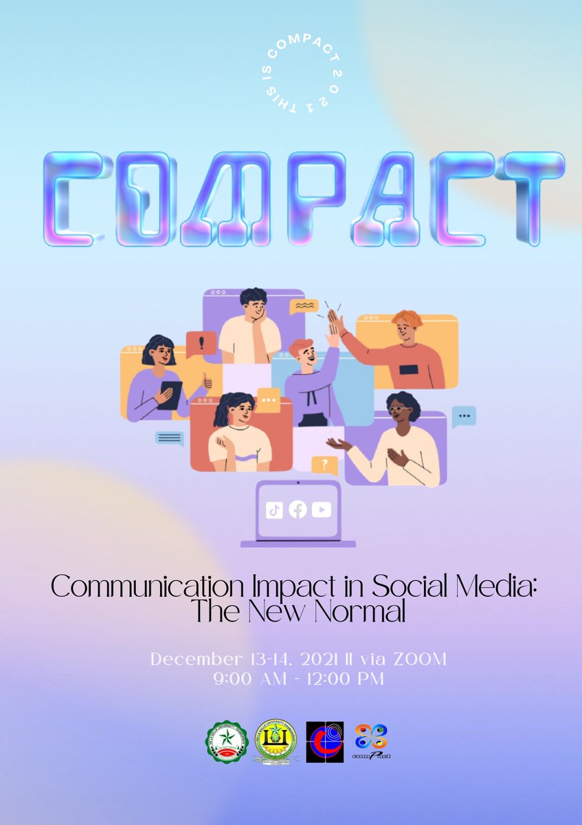 COMPACT2022's tweet photo. Cinecentennial π, Comverge π£, and The New Normal! π·
Wassup, BROADKadas!
Welcome to this yearβs Compact Event βCommunication Impact in Social Media: The New Normal!"
#COMPACT2021
#CJDintheNEWNORMAL
#COMpetitiveCOMmunication https://t.co/Qj51Dbd7dH