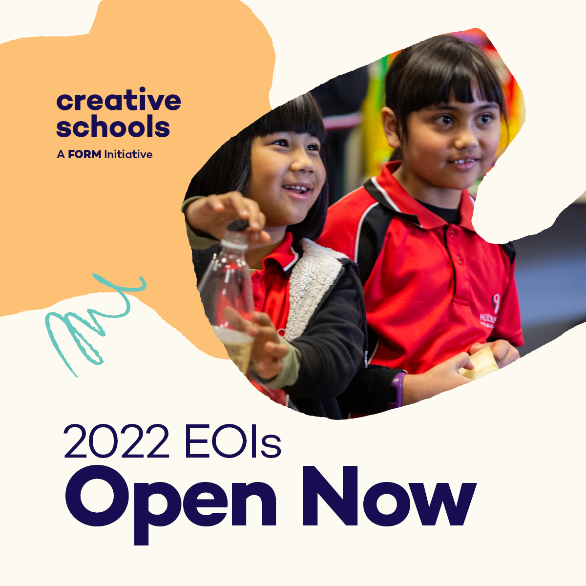 🎉Expressions of Interest have officially opened for Schools and Creative Practitioners to take part in FORM's Creative Schools 2022. Find out more and apply to be part of the Creative Schools Class of 2022! creativeschools.com.au/apply