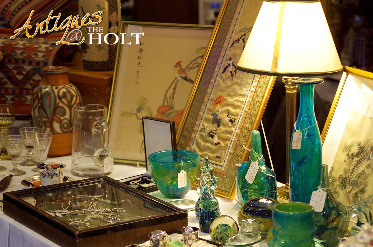 We treasure the loyalty of some of our dealers. Jean Harwood has never missed a single <a href="/Holt_Antiques/">Antiques @ The Holt</a>, and returns this weekend with her mix of fine bone china and glasswares, especially her favourite blue-green Mdina. Doors open 9 am Saturday.