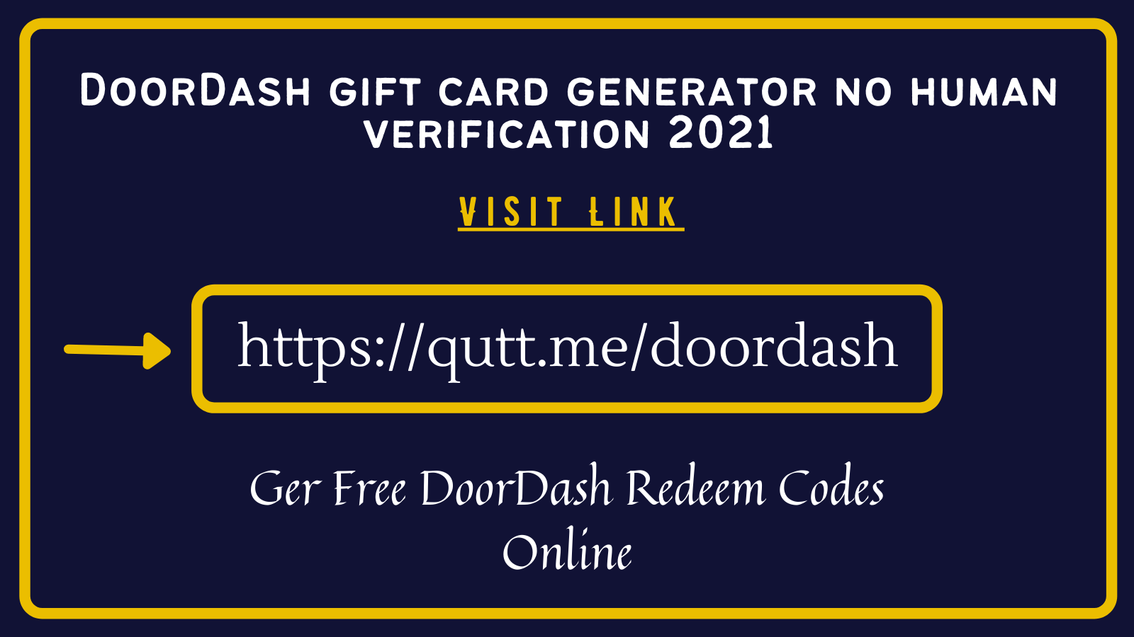 Gift Cards On Twitter: Doordash Gift Card Code Generator - Free Doordash  Gift Card Codes Generator No Verification 2021 #Doordash #Giftcards  #Freedoordashcodes #Generator #Nosurvey #Noverification  #Nohumanverification Https://T.co/Esx0helvix / Twitter