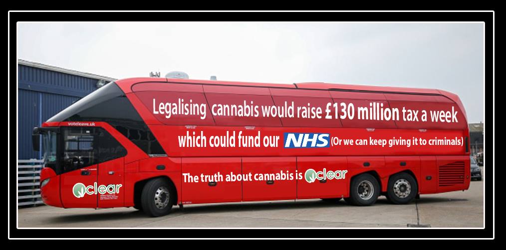 CLEARdrugpolicy's tweet image. This time what&apos;s on the side of the bus is based on credible, independent research. Legalising #cannabis would raise £130m per week which could fund our NHS (or we can keep giving it to criminals) #drugspolicy The research. See table 25 on page 25: clear-uk.org/wp-content/upl…
