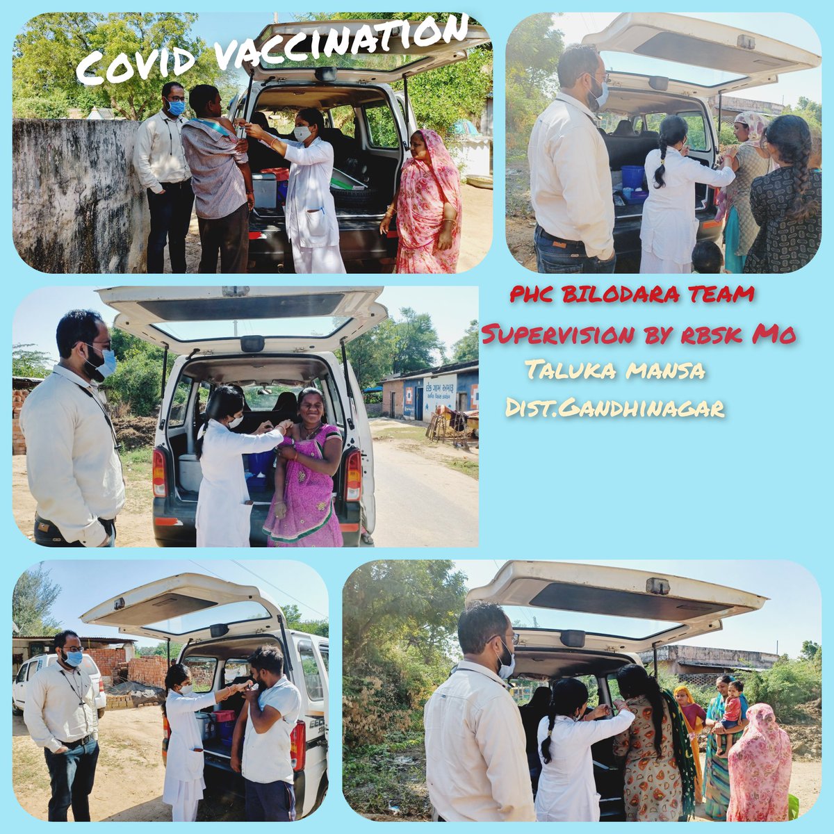 RbskMansa's tweet photo. 24/11/2021
H2H vaccination for left out benificiary for second dose &amp; fisrt dose at phc bilodara vistar by team bilodara supervision by RBSK MO MANSA .
DIST:- GANDHINAGAR @DDO_Gandhinagar @GujaratSHRBSK @mdnhmgujarat @PradhyumansinhR @CollectorGnr https://t.co/fyF1Ypcc7z