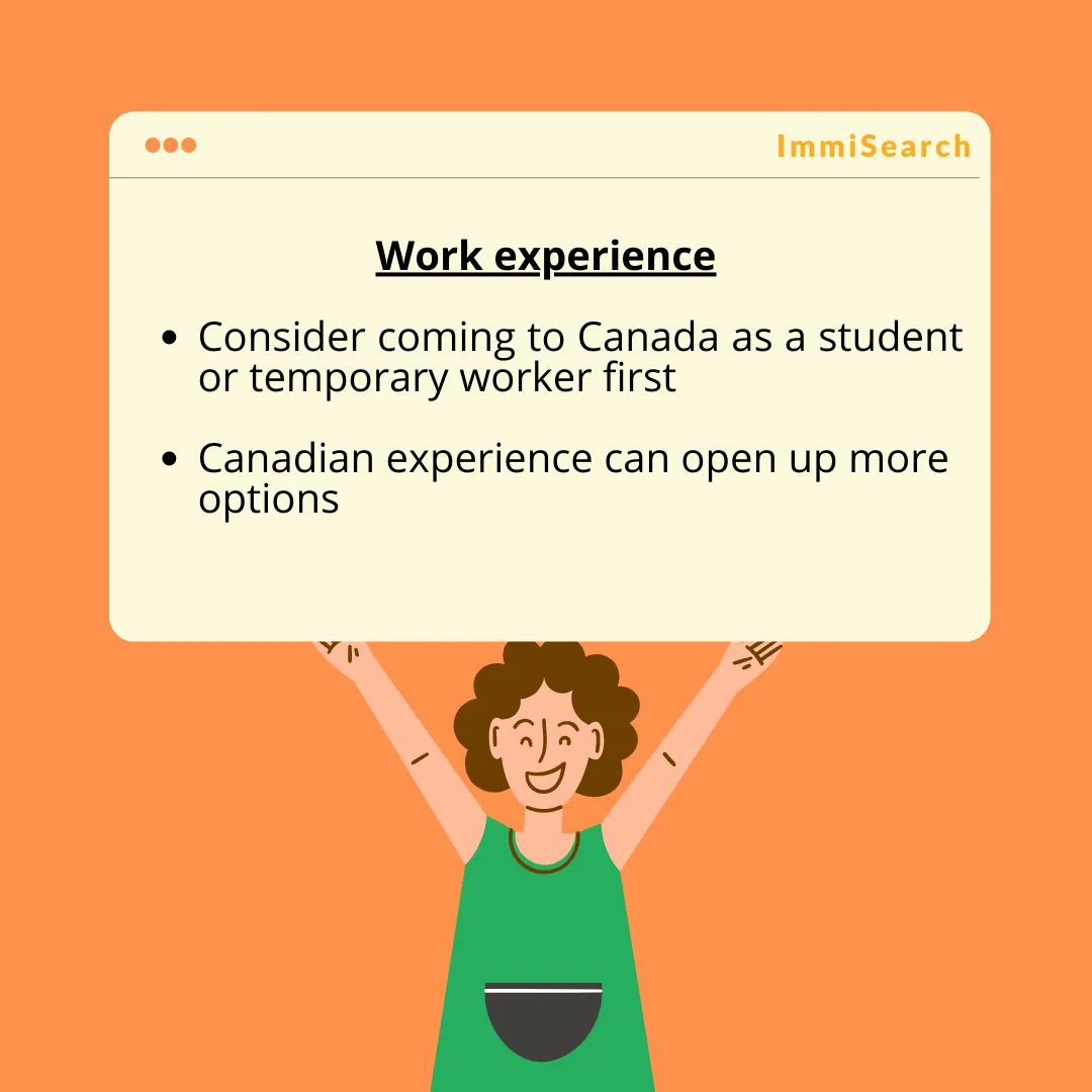 Tip # 2️⃣: Work experience can increase your CRS points.

Do you need help with your EE Application? Text us through our LINK IN BIO!

#canada #canadianimmigration #immigratetoCanada #crsscore #permanentresidence #expressentry #canadianexperience #immigrationtips