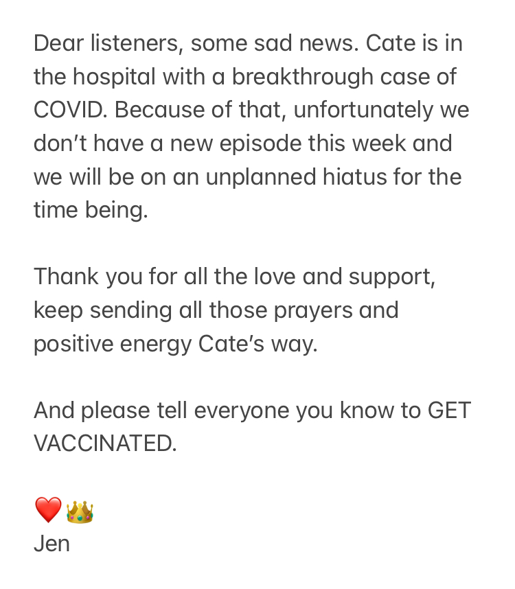 Haunted_Pod's tweet image. Hi friends, no new episode this week. Take care of yourselves ❤️👑