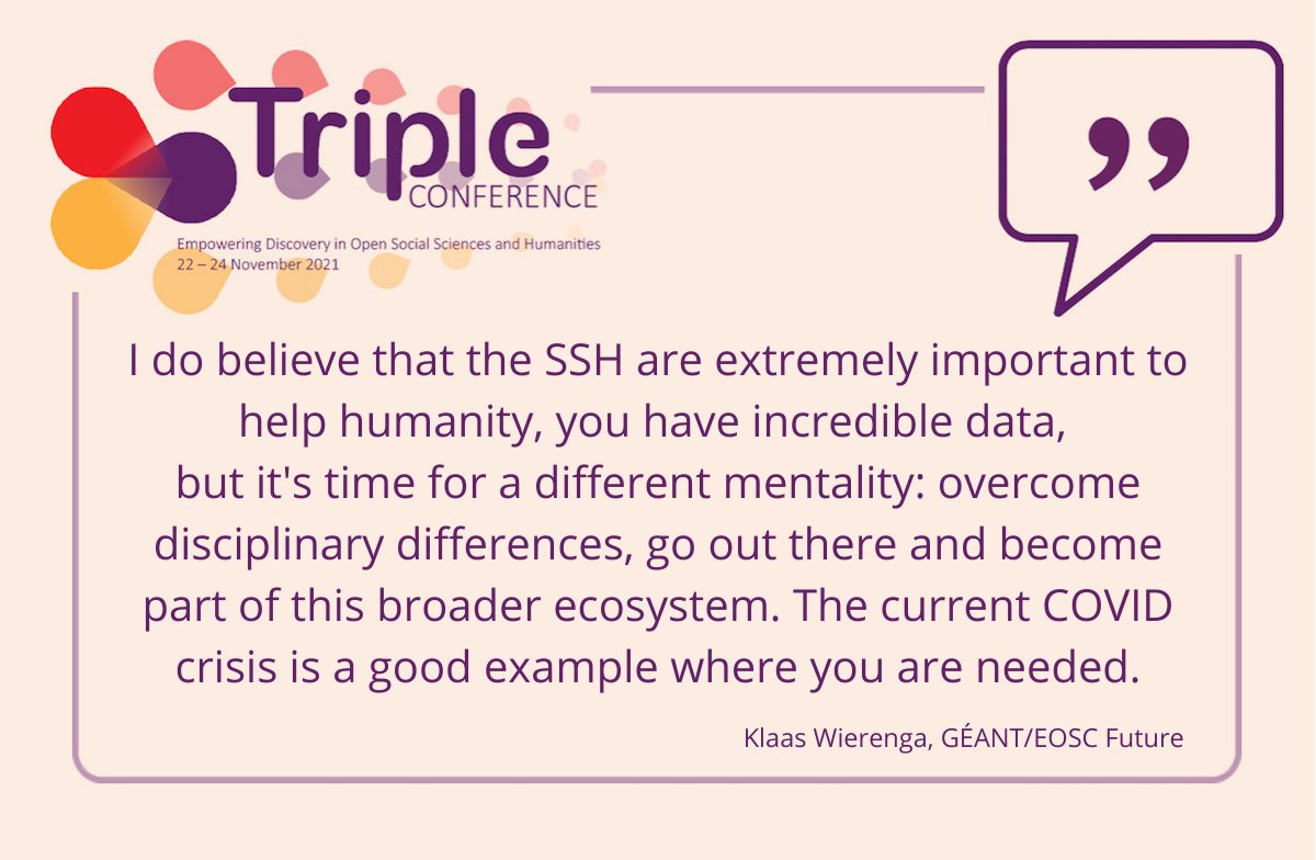 TripleEU's tweet photo. A pleading call by @klaaswierenga from @GEANTnews / @EOSCFuture to the #SocialSciences and #Humanities at #TRIPLEConference!

@OPERASEU https://t.co/qANbv4Iz8E