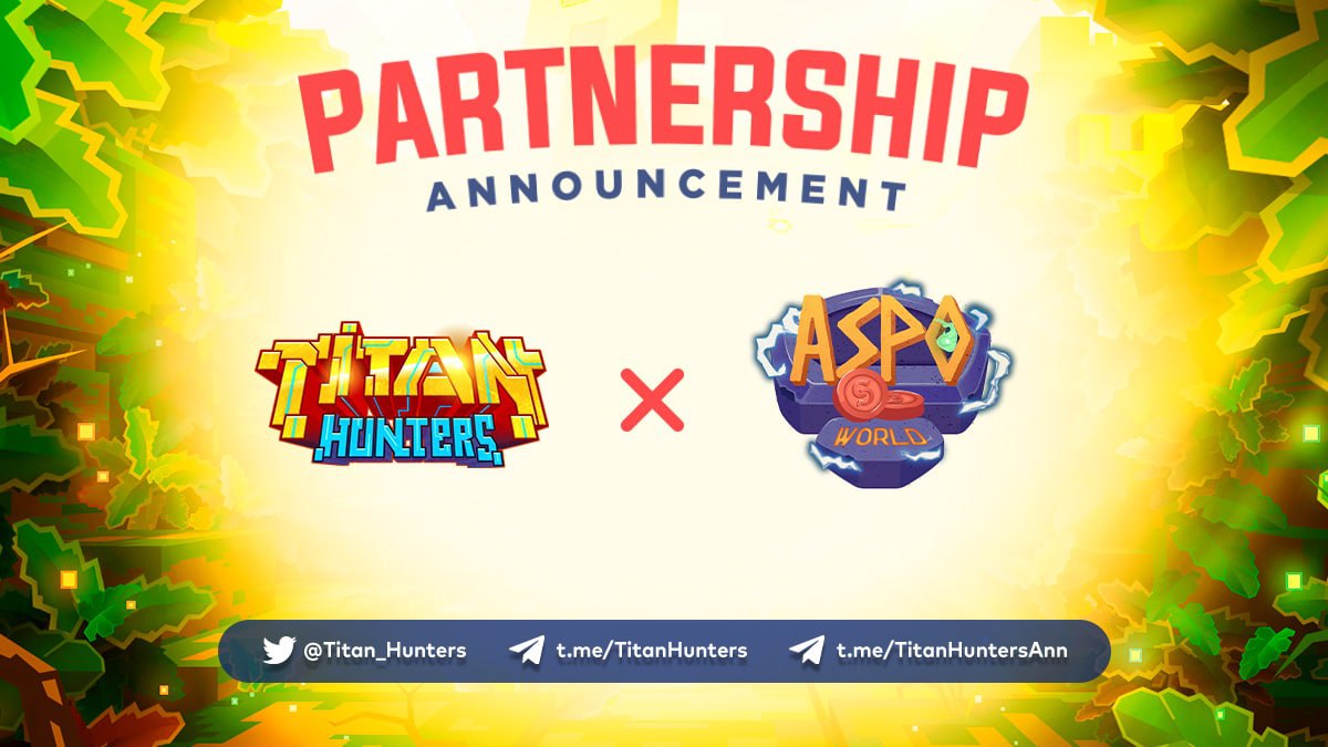 Titan_Hunters's tweet photo. ⚔️ The army of @AspoWorld has decided to join the #Titanhunters in the quest to empower the Hunters force.

🔥 Titan Hunter’s team will be even more confident in the quest to revolutionize the NFT Gaming industry.

#Titanhunters $TITA #partnership #ASPO https://t.co/PlJ9E9svUq