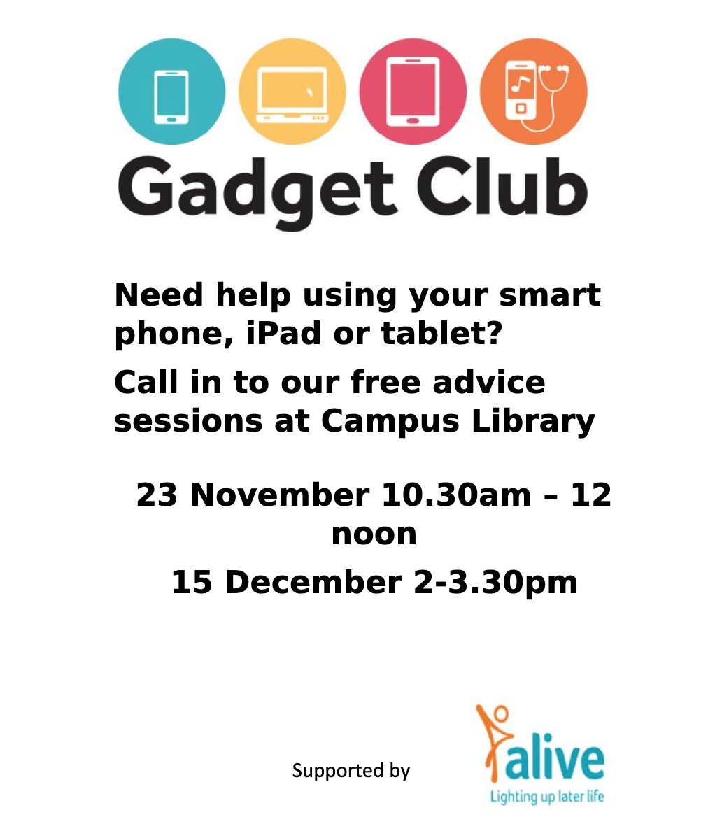 TheCampus_WsM's tweet photo. Did you miss the first session of Gadget Club at The Campus library? 

Well don't worry they will be back in our library on Wednesday 15th December from 2 - 3:30pm.

No need to book just drop in! 

#thecampusweston #nslibraries #gadgetclub #technology #westonsupermare https://t.co/hcsguat5lq