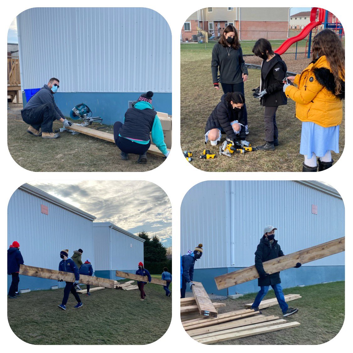 Exciting times building Gaga Ball pits at St Mikes today! <a href="/vdimarcelli/">Vanessa Di Marcelli</a>