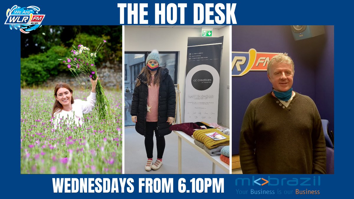 wlrfm's tweet photo. The Hot Desk, 6.10pm - @julievpower chats about @BloomingNative, Denise Simpson of @Huggablehome tells us about cc creatives, a pop-up Christmas shop and @RIKON_WIT's @Pat_RIKON on how the organisation helps local businesses grow and develop ↪️ https://t.co/TrwAYKiQYf https://t.co/8B2vNi9eJe