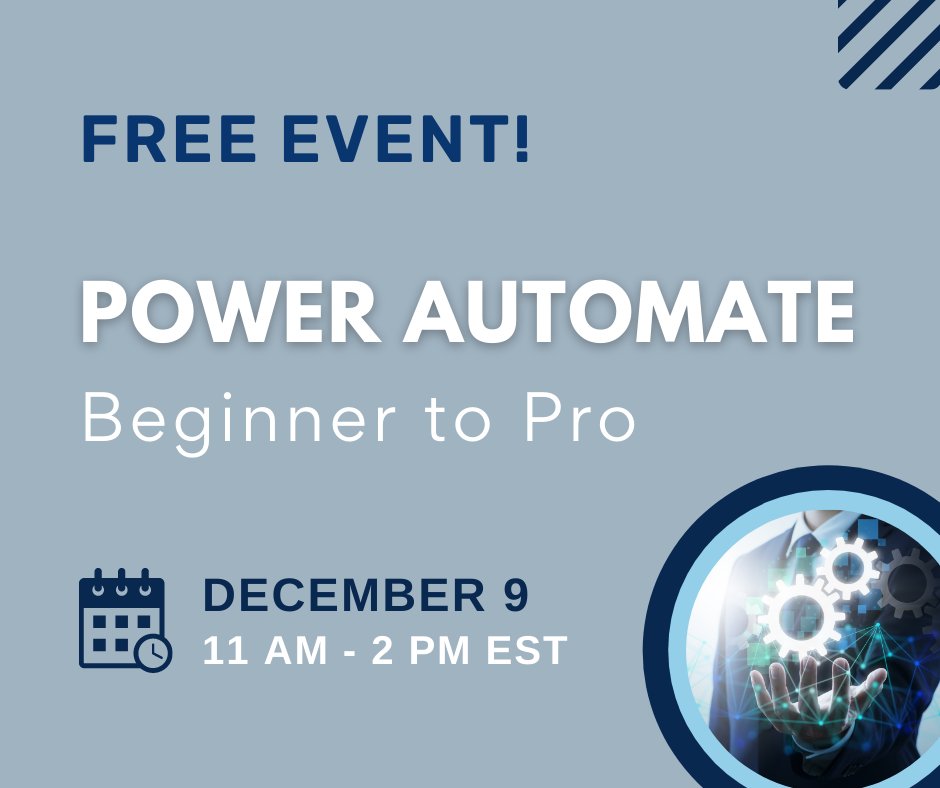 PragmaticWorks's tweet image. Come join Devin Knight, President of Pragmatic Works, on December 9th to learn how to design Power Automate solutions that will save you time and money. Don’t miss out on this opportunity!
Register now- bit.ly/3BFgbtl
#PragmaticWorks #Training #Microsoft #PowerAutomate