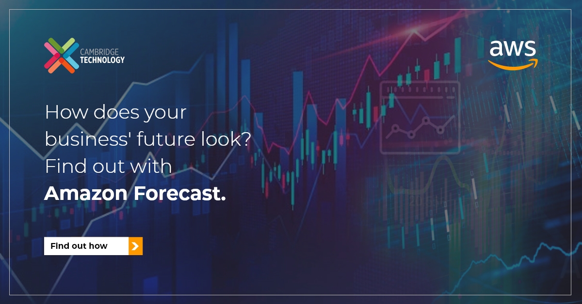 cam_technology's tweet photo. What does the future look like for your business? Don't just guess, use #AI and #ML to predict it with surprising accuracy! Here's how #AmazonForecast can help. https://t.co/40MhxakDot @AWS_Partners #TimeSeriesForecasting https://t.co/MBDtSUtOlS