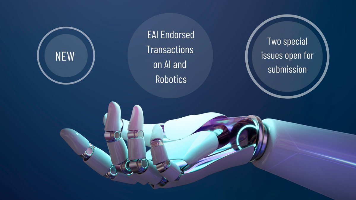 New journal about robotics and knowledge-based Al system is here❕ We invite you to register to receive the table of contents or become a reviewer as well.

More details here: publications.eai.eu/index.php/airo…

#robotics #al