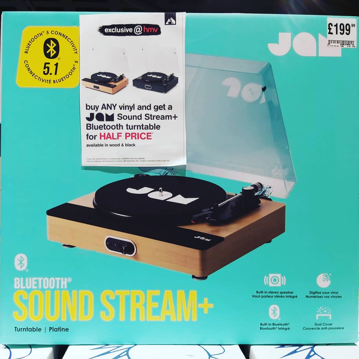 hmvIpswich's tweet photo. Look at this for a fantastic offer. Buy any #vinyl & get one of these #Jam Sound Stream+ turntables for half price
#BlackFriday
#JamAudio
#turntable
#Christmas #Christmas2021
@Shop_Sailmakers https://t.co/SkavfGybl6
