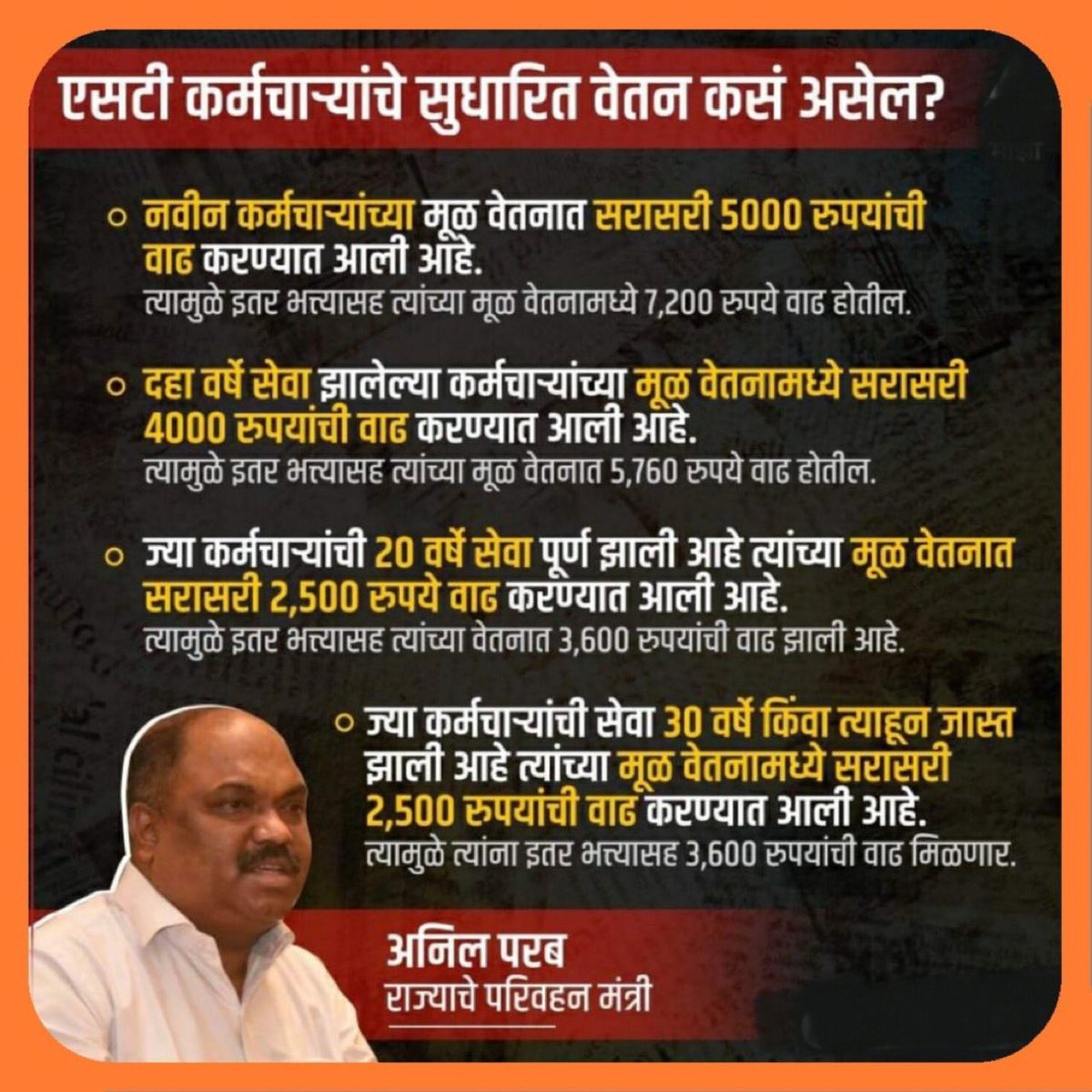 swaruprahane88's tweet photo. ST कर्मचाऱ्यांचा आंदोलनानंतर राज्य सरकारला शेवटी काही निर्णय घ्यावेच लागले आहे

सर्व गोष्टी लगेच मान्य होतील असेही नाही 
जे मिळतेय सध्या ते पदरात पाडून घ्या
खोत, पडळकर, सदावर्ते यांच्या नादी लागू नका

@advanilparab फक्त शब्दाला जागा, नुसत्या घोषणा करू नका...🙏

#एसटीसंप https://t.co/pmSFVlYOyV