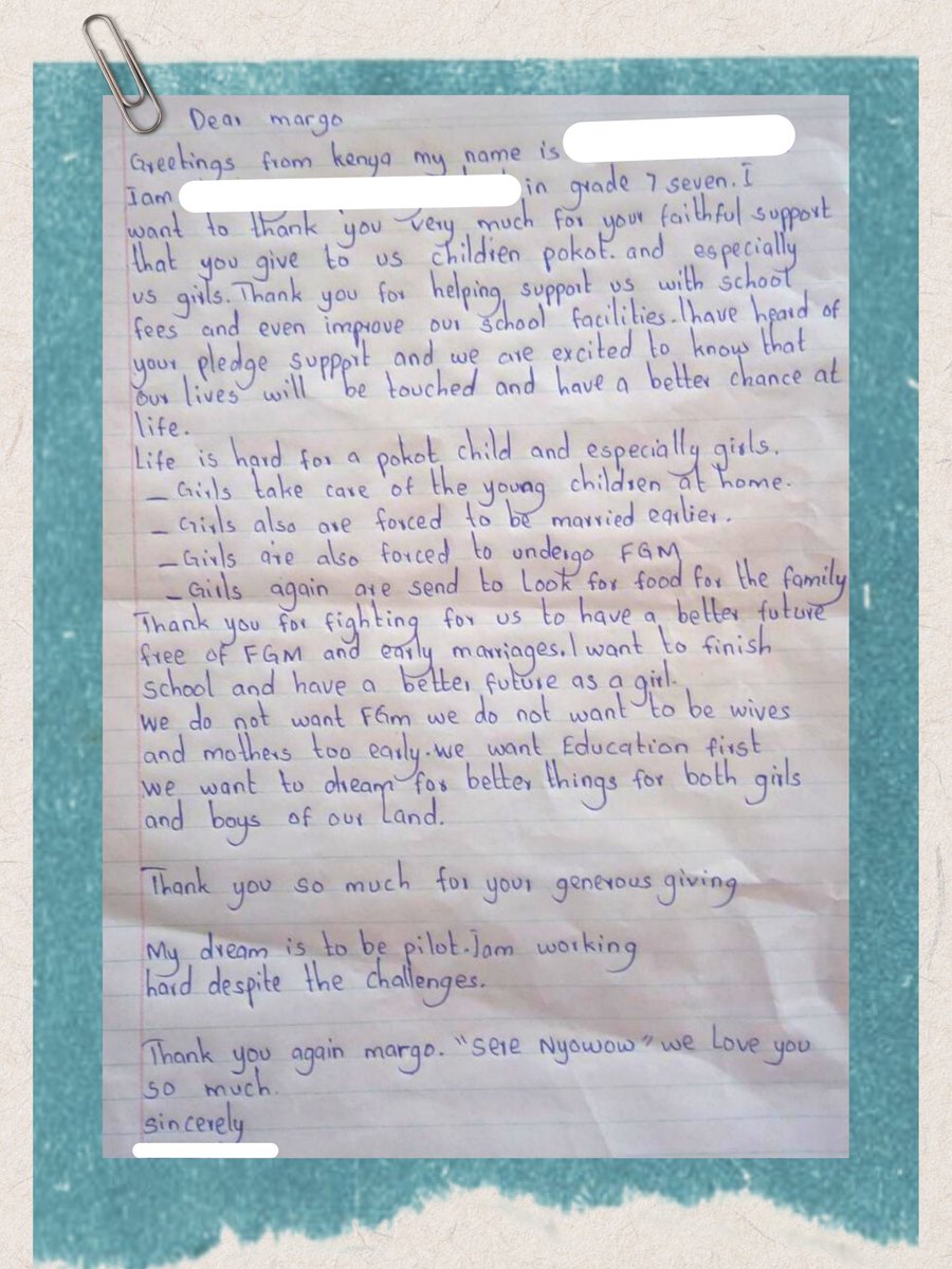 MargoDay_'s tweet photo. Today, I have something different to share in my weekly “What I’ve been reading” post.  A handwritten letter.  A letter from a girl who is daring to dream/daring to hope. https://t.co/Lrb41ertZP