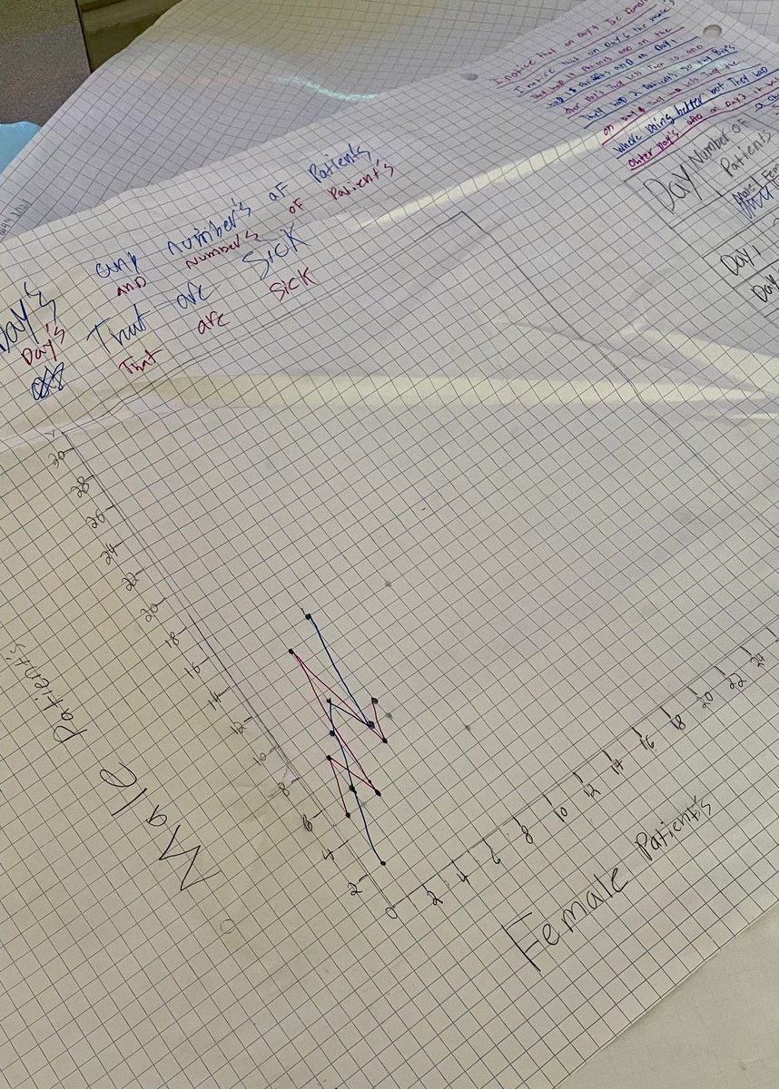 sineadhansford's tweet photo. The grade 5/6’s did an awesome job the past two days creating double line graphs! Great work everyone! #Math #Doublelinegraphs #hardwork https://t.co/uQojkJYNE7