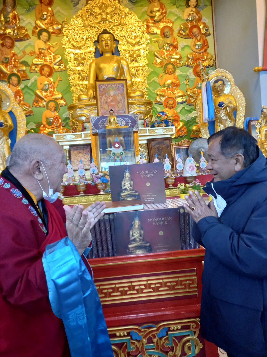 IndiainMongolia's tweet photo. Dr @RanjanRajkuma11 State Minister for External Affairs visited Gandan Monastery and Witnessed signing of MOU on Digitization of 1 million Buddhist manuscripts by Khamba Nomun Khan
@meaindia @IndianDiplomacy #GandanMonastery
@ddnews_official @wionews @MongolDiplomacy https://t.co/vUgsdfoZlr