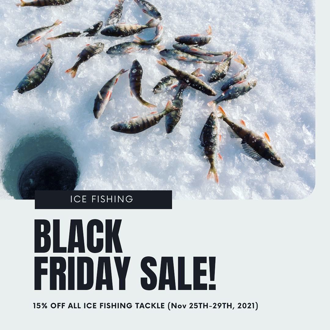 Postboxtackle's tweet photo. Black Friday Ice Fishing 🧊 Sale!!! 15% OFF Everything Ice Fishing. #postboxtackle #blackfriday #icefishingtackle #icefishing #fishingtackle #fishinglife #icefishingontario #icefishingnation #icefishinglife https://t.co/m5p39i7YgH