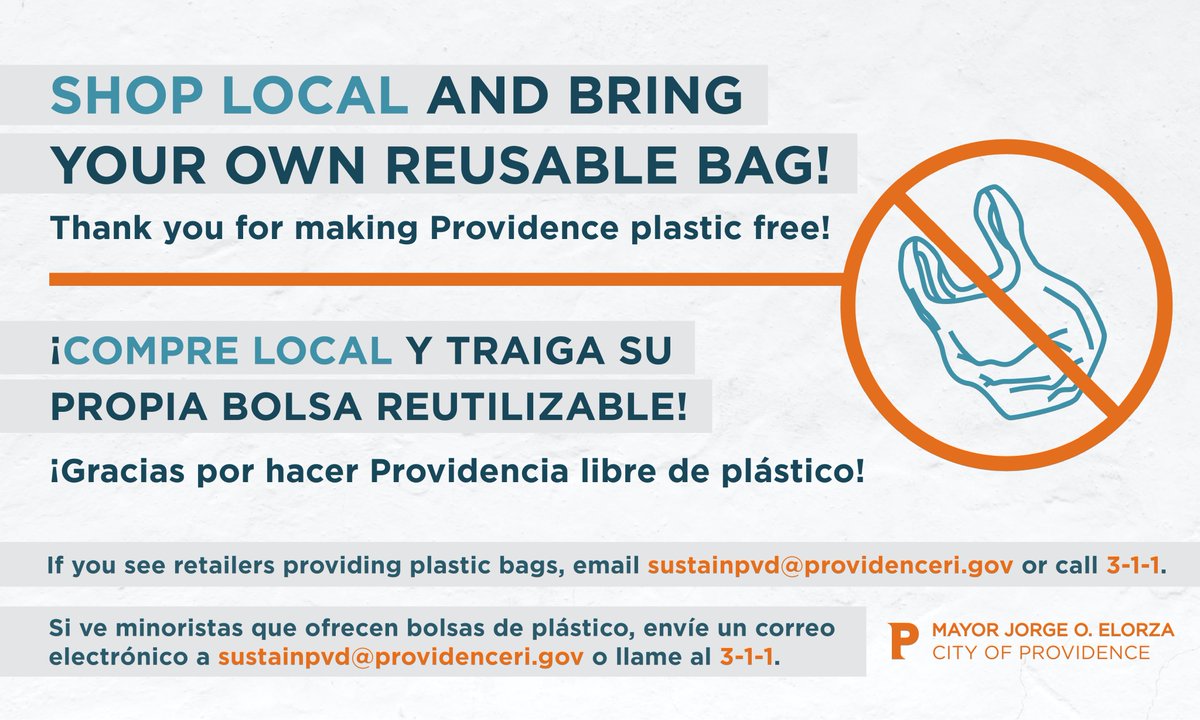 Sustain_PVD's tweet photo. Shopping local this holiday season? Before you head out, please bring your own reusable bags. By doing so, you're helping to keep plastic bags out of our streets, parks and recycling loads!
_____
For more info on allowable bags, visit: https://t.co/eOHJ3kBDVs https://t.co/USqwTTrXmF