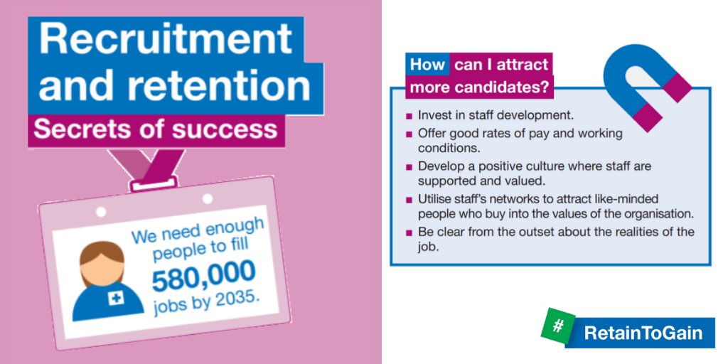 skillsforcare's tweet photo. Adult social care employers need to attract, recruit &amp; retain the right staff to deliver high-quality care. Employers with less than 10% staff turnover shared what works for them in terms of finding, developing &amp; keeping staff https://t.co/ieaFYi5hr3 #RetainToGain https://t.co/fWIzK5asfu