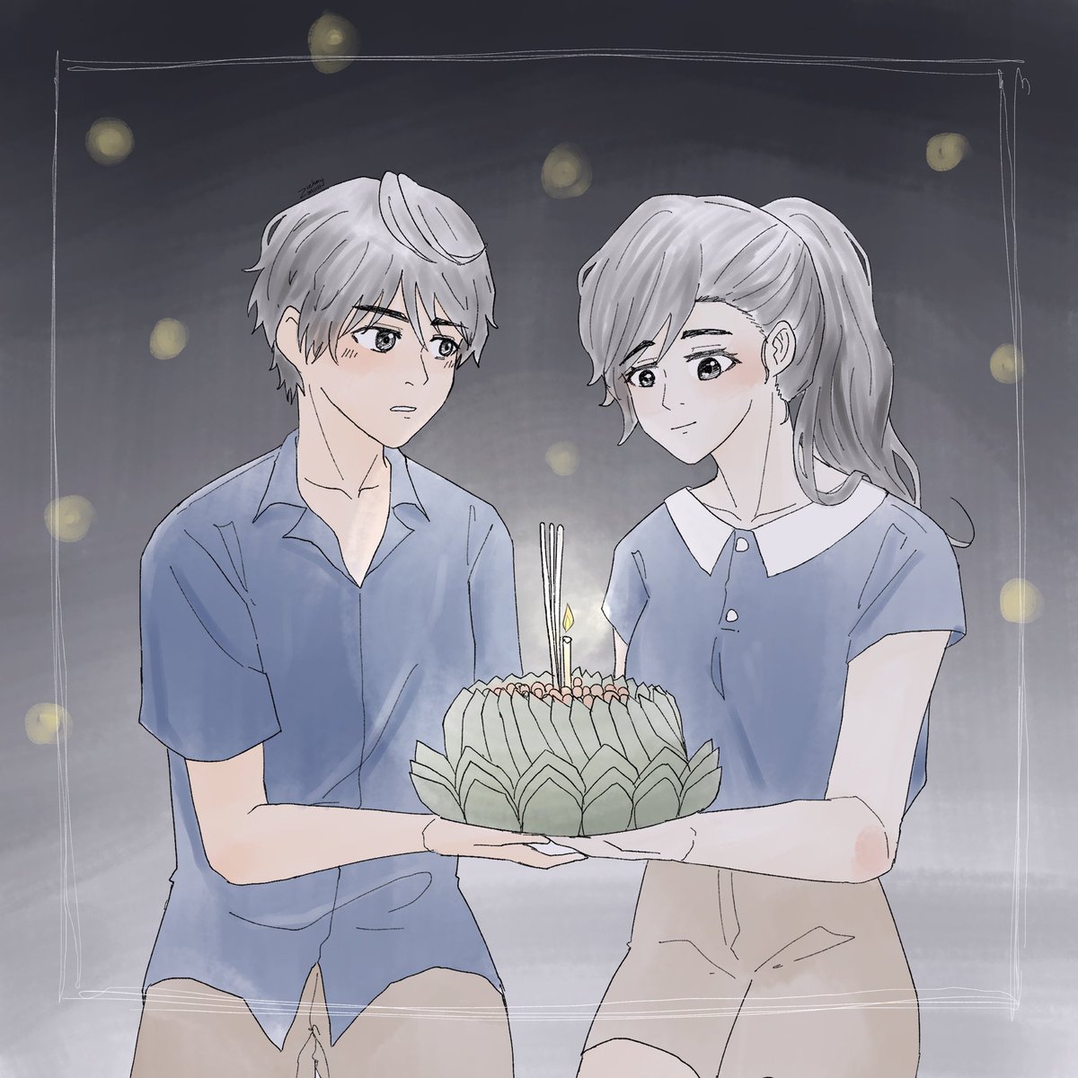 TELU_Pincha's tweet photo. (— กระทงก็อยากลอย มองเธอก็อยากมอง

ปิ่นไม่ได้กล่าว แต่กระทำ) https://t.co/XoNmuV1NGM