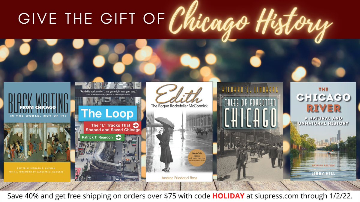 siupress's tweet photo. Can't get enough of the Windy City? We've got the books for you! See more at https://t.co/dF17GmUgJr and don't forget to checkout by Dec. 3 for Christmas shipping! #chicago #chicagohistory #chicagobooks #chicagoauthors #chicagowriters #chicagogifts https://t.co/joz6OGZv3B