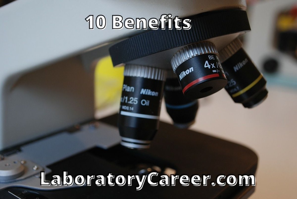 lab_career's tweet image. 10 BENEFITS of being a Medical Lab Scientist include work that matters, great pay, flexible shifts laboratorycareer.com/benefits/ #labcareers #sciencemajor #sciencemajors #biology #chemistry #microbiology #biochemistry #stemjob #labjobs #stemjobs #jobsindemand #hospitalwork #medical