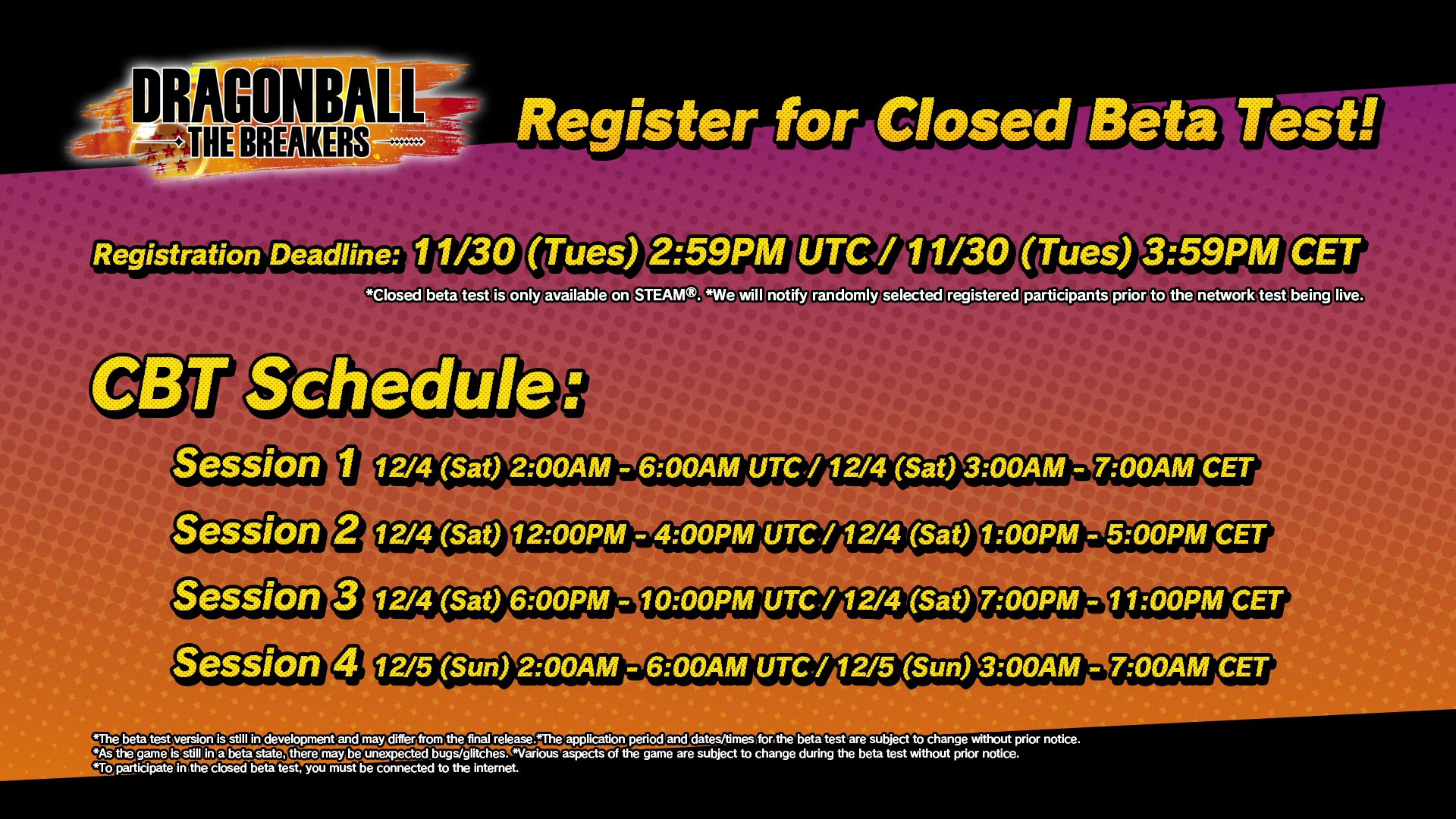 CLOSED BETA TEST  DRAGONBALL THE BREAKERS