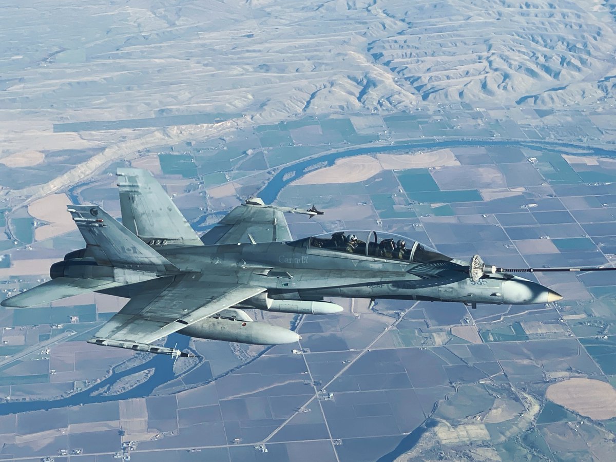 RCAFOperations's tweet photo. Members of @RCAF_ARC 410 Sqn are deployed to @MCASMiramarCA on #ExPUMASTRIKE. The ‘Cougars’ will gain experience in operating away from #4Wing and the coordination required to operate in busy airspaces while working alongside our #friendspartnersallies @NORADCommand https://t.co/X6oiQyZs7m