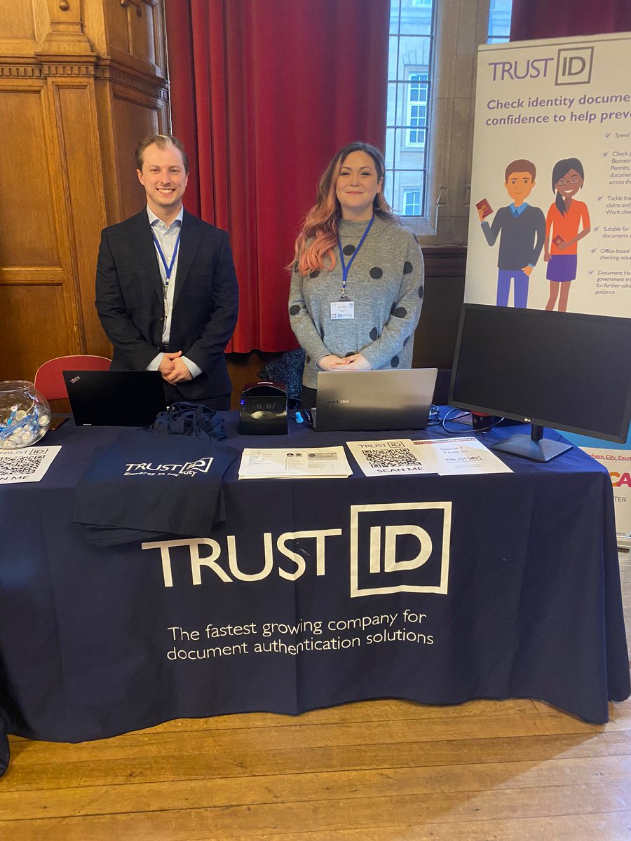 TrustID_UK's tweet photo. Some of our brilliant sales team are visiting the Oxford City Council fraud forum and would be delighted to take any questions you have about our products and services. If you are there, make sure you come and say hello!

#IdentityDocumentExperts #OxfordFraud https://t.co/jxZZ5bDifY