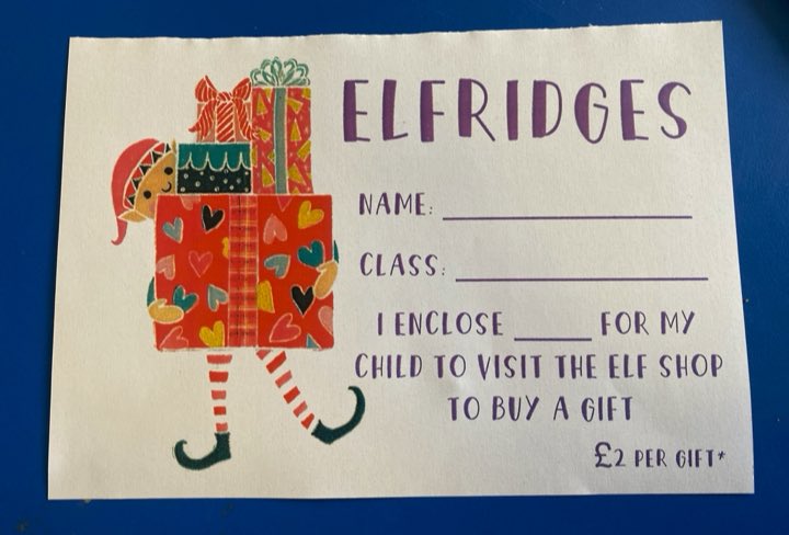 PTFASTMIKES's tweet photo. Our #Elfridges shop will be opening its workshop doors again this year. 🎄

Please send in your slip and £2 per gift by Wednesday 8th December if you would like your child to purchase a gift! 🎁 @stmichaelswales https://t.co/aZKFOMlREv