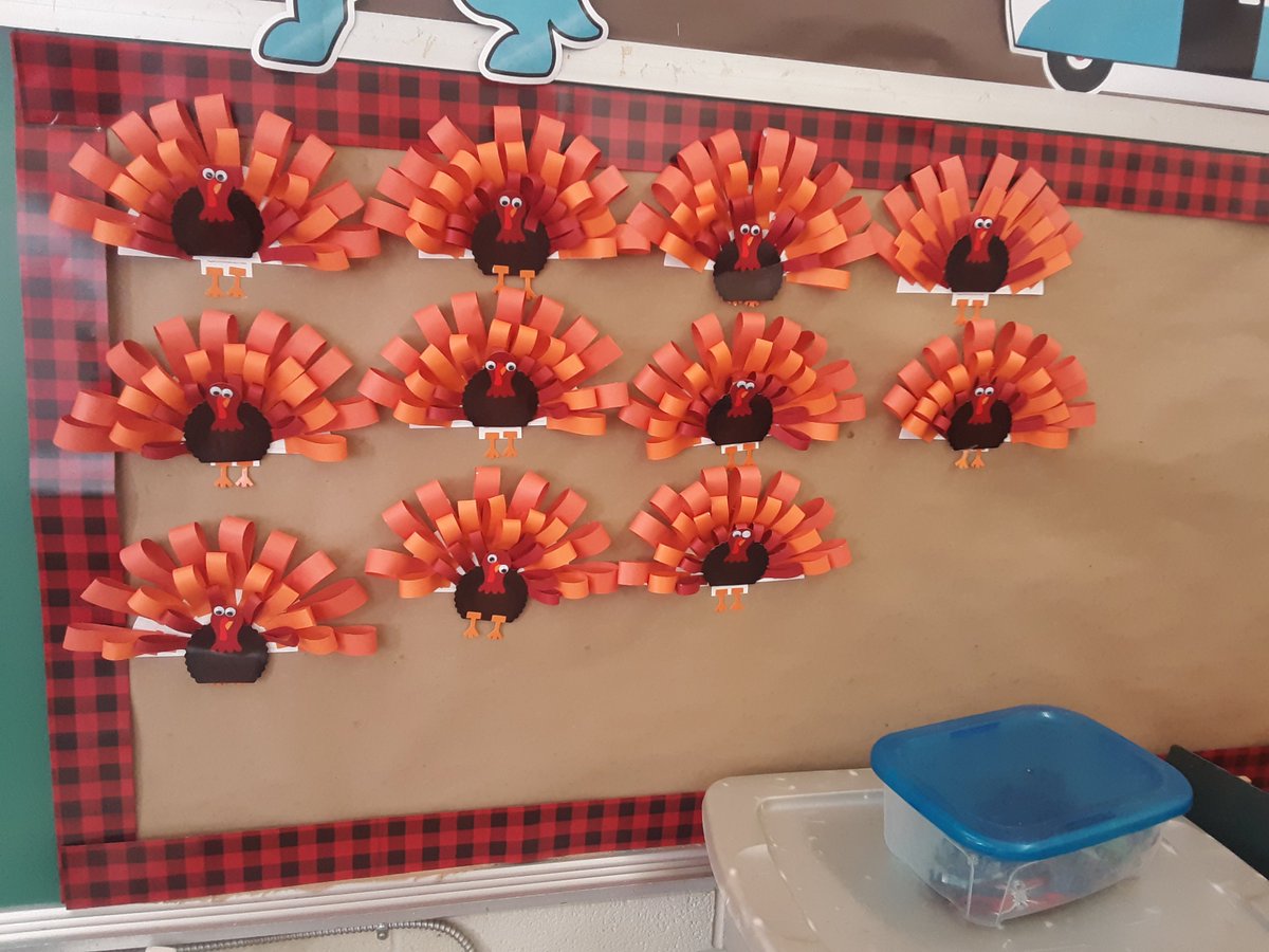 Briphillips45's tweet photo. Look at our classroom Christmas tree and our turkeys! The students worked very hard on these. 
Also, happy Thanksgiving to all the teachers. You made it, give yourself at pat on the back. https://t.co/fgDPS94Hpz