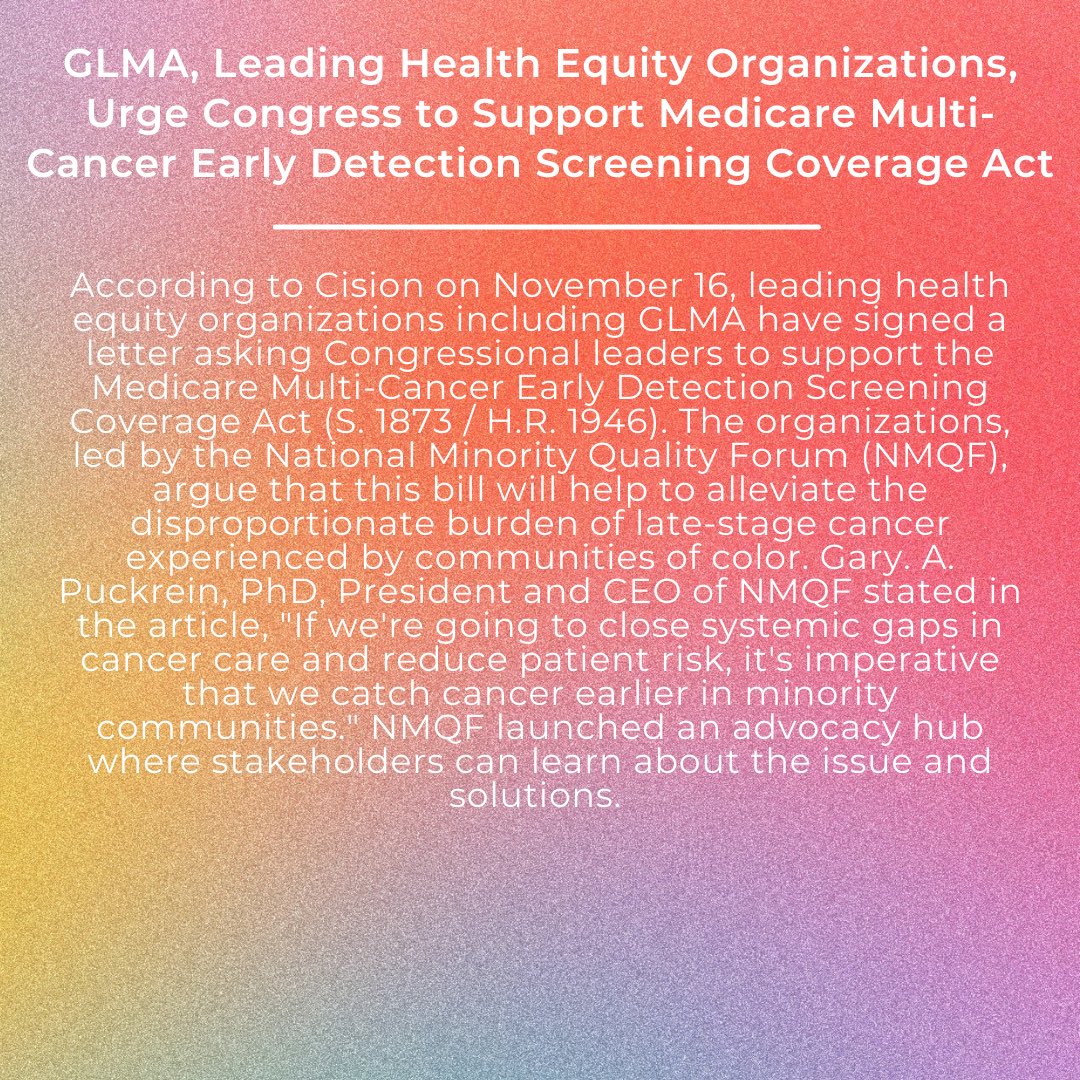 GLMA_LGBTHealth's tweet image. Tune into GLMA’s 10th LGBTQ Health Digest post! 

The Digest highlights issues, events, publications and other newsworthy items pertinent to LGBTQ health.

To sign up, send your request to digest@glma.org. (1/3)