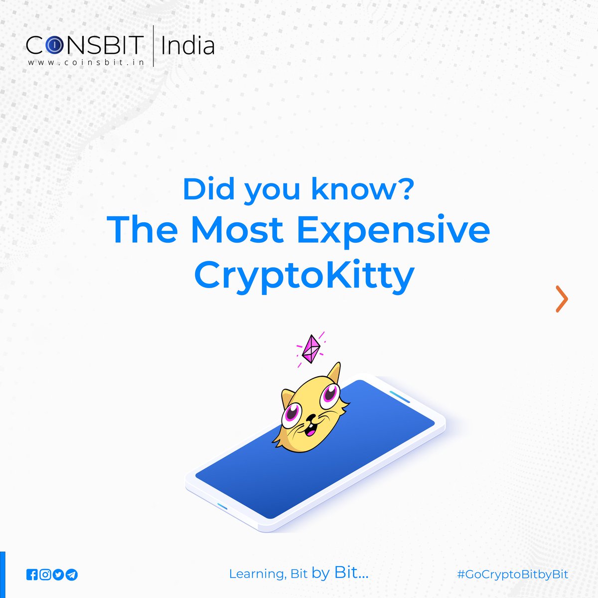 cryptoforce_in's tweet photo. As a pioneering example of the technology, CryptoKitties captured the imagination of the crypto community with a fun and tangible example of what you can create using distributed ledger technology.

#SwitchToCoinsbit #coinsbitindia $CIN https://t.co/W7fF08cAdr