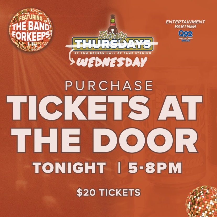 HOFVillage's tweet photo. Today is the day of our special #ThirstyThursdays event from 5-8pm! 🕺💃

Tickets are $20 and  will be available for purchase at the door! 🎟️

We can't wait to see you all tonight!

Pre-purchase tickets: Link in bio!

@q92radio @saucybrewworks @brewkettle @NikolinaQ92 https://t.co/4DrP8HGeBs