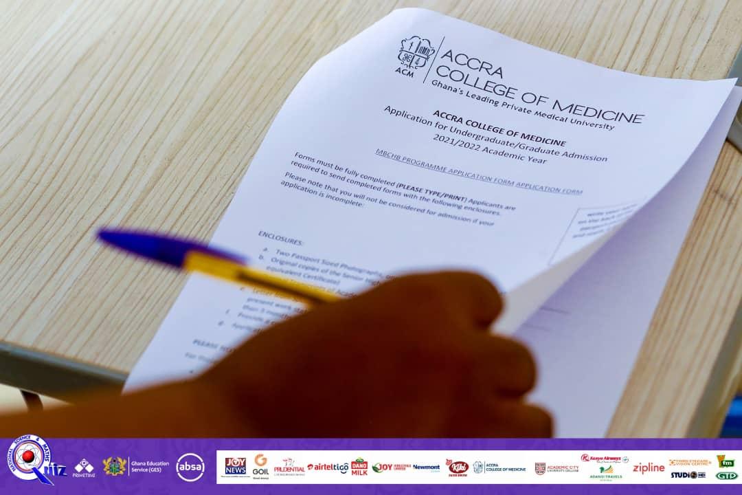 NSMQGhana's tweet photo. Earlier today, @acmedicine conducted interviews with the 9 #NSMQ2021 Semifinalists to select the recipient of the full tuition scholarship at Ghana's leading private medical school.

#NSMQinKumasi https://t.co/yvuQAtKShh