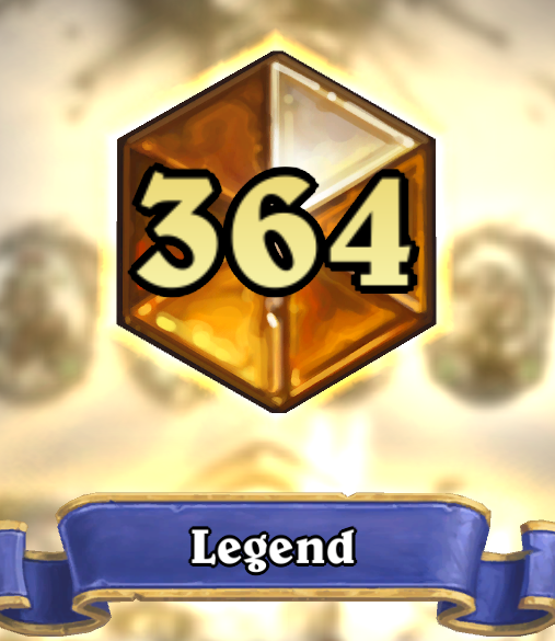 Neuer persönlicher Rekord. Bisher war 390 mein bester Rang. Diese Season läuft einfach. Spiele hauptsächlich Quest Warrior und Face Hunter als Ausweichdeck.